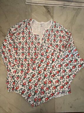 Roller Rabbit Christmas Print Long Sleeve/Pant Set